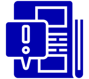 Alert icon with paper and exclamation
