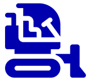 Geometric blue icon illustration